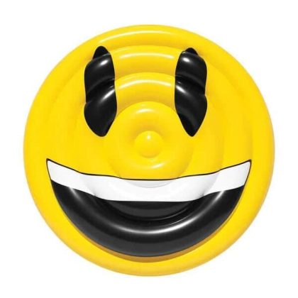 smiley / grinning emoji inflatable pool float 62" in